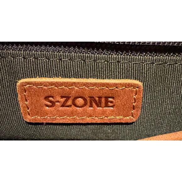 S-Zone Crossbody Bag Purse Leather RFID Tan - Picture 11 of 11